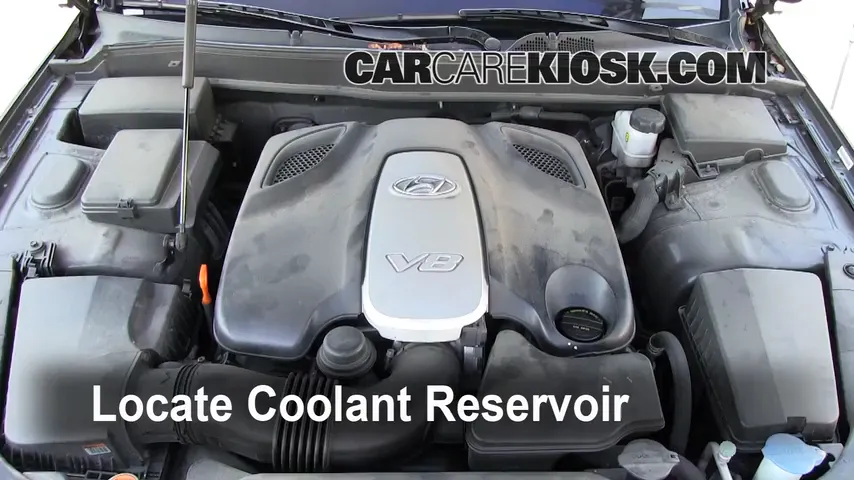 2009 Hyundai Genesis 4.6 4.6L V8 Coolant (Antifreeze) Add Coolant